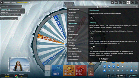 Screenshot supporto live Ice Fishing